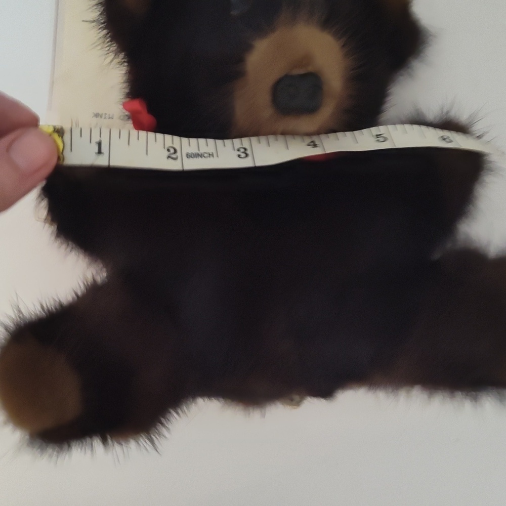 Rare Vintage Ranch Dyed Mink Teddy Bear From Lazarus With Tags Collectible - Picture 9 of 12